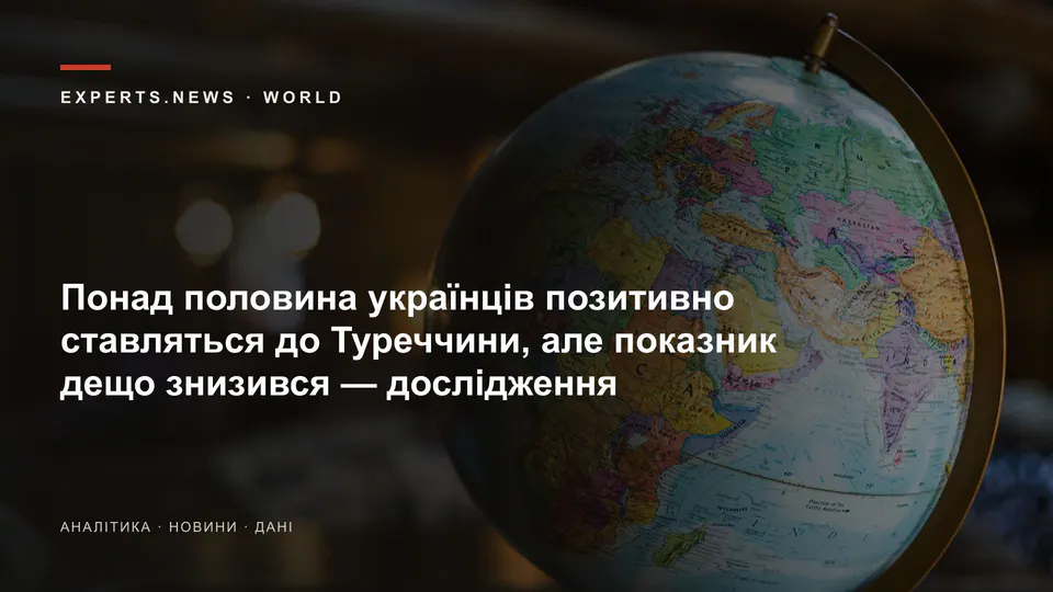 Понад половина українців позитивно ставляться до Туреччини, але показник дещо знизився — дослідження