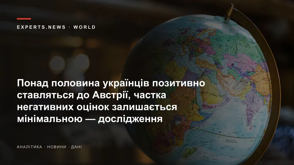 Понад половина українців позитивно ставляться до Австрії, частка негативних оцінок залишається мінімальною — дослідження